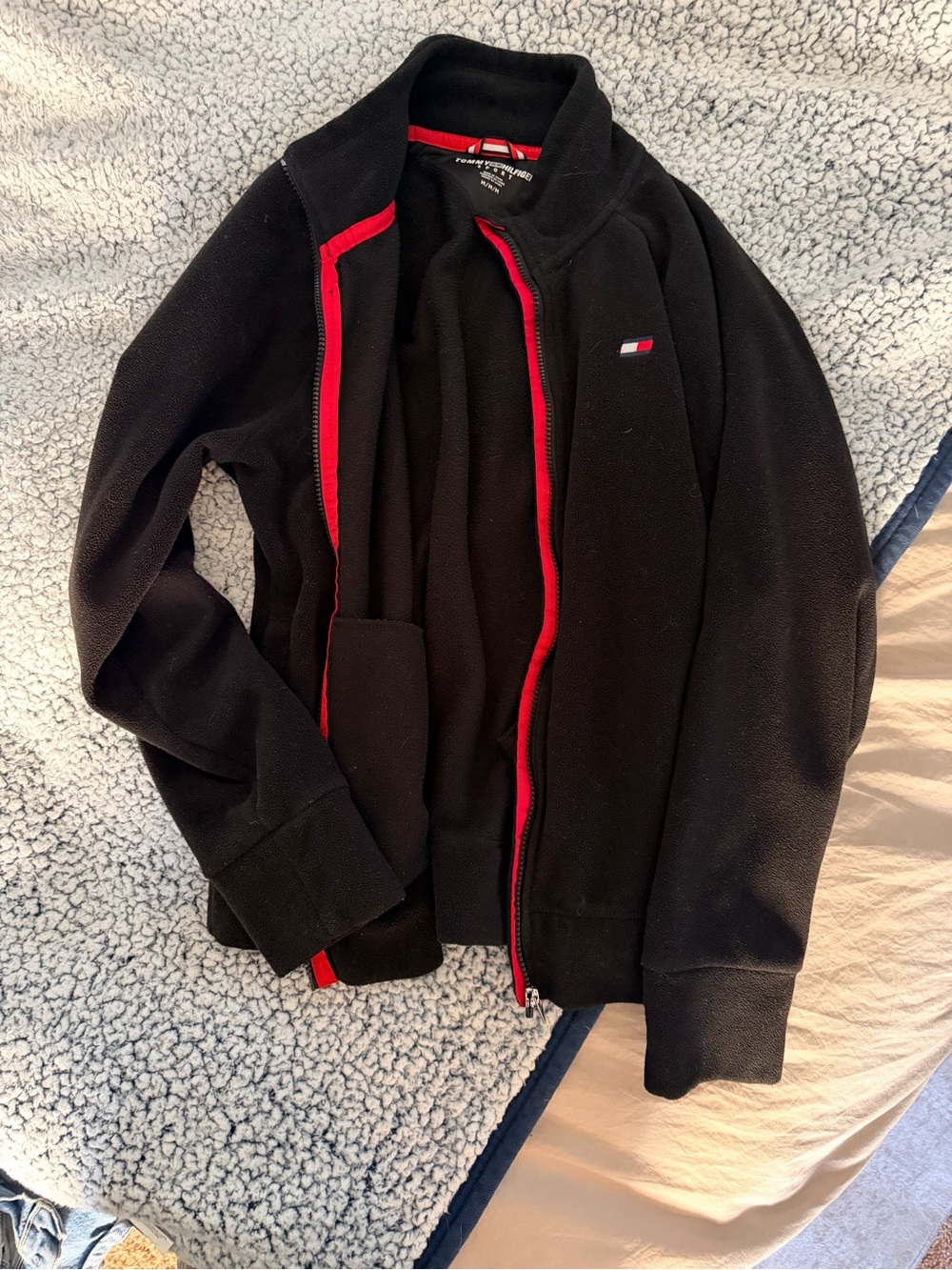 Tommy Hilfiger Sport Black Fleece Zip Jacket Women’s M